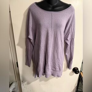 debut Lavender Scoop Neck Lightweight Sweater
